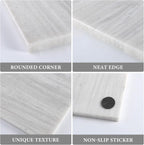 Koville Natural Marble Cutting Board for Kitchen Countertop, 12" x 8" Pastry Bread Macaron Display Board, Real Stone Slab Marble Cheese Boards, Bathroom Perfume Tray Candle Plate(Nestos White)