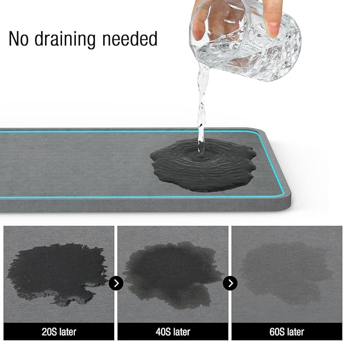 Large Family-Sized Sponge Holder for Kitchen Sink with Brush Holder - Drain-Free Non-Slip Base, 2.6mm Stainless Steel with White Rust-Resistant Coating-10.24"L x 6.5"W x 5.83"H Sink Organizer