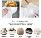 kimteny 13x28 Inches Kitchen Cloth Dish Towels, 400 GSM Premium Dishcloths, Super Absorbent Coral Velvet Microfiber Cleaning Cloths, Fast Drying Rags for Washing Dishes (8 Pack, White)