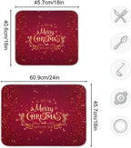 Merry Christmas Drying Mat for Kitchen Counter 16x18 Inch Christmas Dish Mat with Absorbent Reversible Microfiber Christmas Dish Drying Mat Dish Drainer Rack Pad Drainer Mat for Coffee Bar