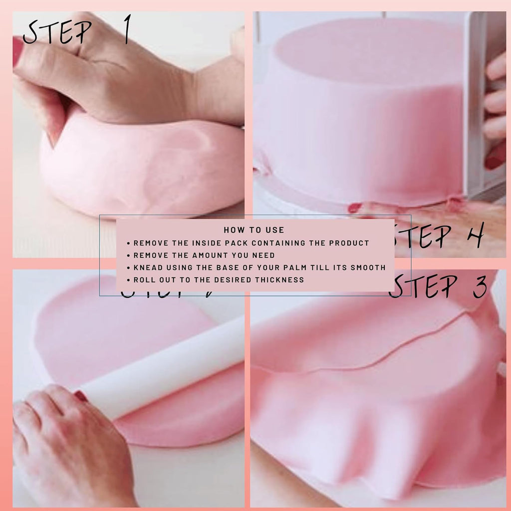 Confect Blush Pink Fondant | Edible Cake Fonadant | Chefs Choice Blush Pink Fondant for Cake Decorating | Vegan, Gluten-Free, Nut-Free, Palm Oil-Free – 8.8 Oz