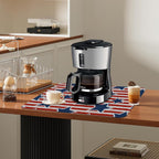 Dish Drying Mat Watercolor Blue Star Red Stripes Kitchen Mat 16"x24" Bsorbent Coffee Maker Mat for Dishes,Utensils Coffee Maker Pots and Pans Easy Clean Dish Slip Resistant Pad