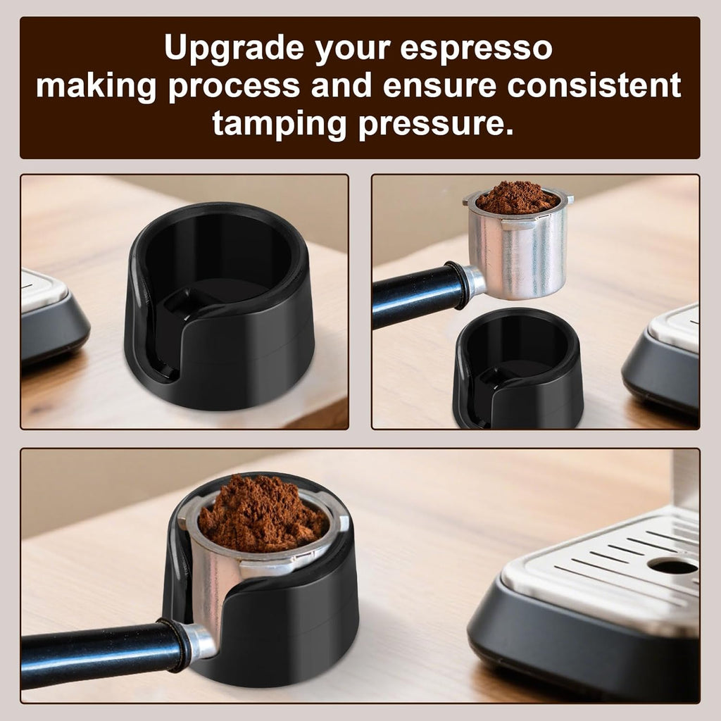 Coffee Tamper Base, Compatible with Ninja Espresso Es601 Anti-Slip Coffee Tamper Base for Ninja Handheld Support Stand Improves Stability Accessories (Black)