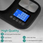 BOMATA 0.01g/500g & 1g/15kg Dual Platform Kitchen Scale with Two Precisions, Accumulation Function, Gram and Ounce, Digital Scale for Food, Baking, Yeast, Jewelry B614