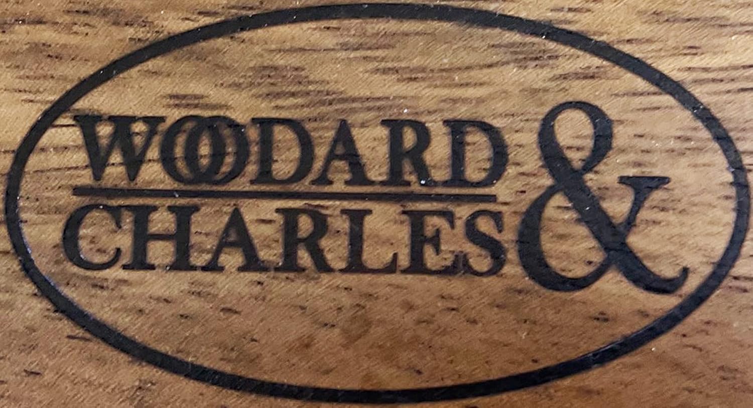 Woodard & Charles Oval Tray Natural Acacia Wood Serving Tray Cheese Wine (Small - Set of 4 - Walnut Stain)