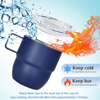 4oz Espresso Cup Set of 2, Insulated Espresso Mug With Lid and Straw, Espresso Shot Glasses with Handle, Double Walled Stainless Steel Small Expresso Shots Cup for Coffee