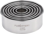 Cookie Cutters Set, 7 Pc. Kit, Measuring 1'', 1.5'', 2'', 2.5'', 3'', 3.5'', and 4'', Round Metal Baking Rings for Pastry, Biscuits, and Dough Cutting, Heavy Duty and Reusable, Multiple Sizes
