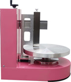 TECHTONGDA Cake Decorating Coating Machine Cream Spreading Automatic Frosting Turntable with Graduated Scraper 60-320RPM Rotating Speed for 4-12inch Cakes Pink
