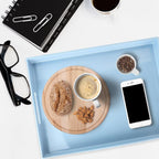 Spsyrine Serving Tray with Handles, Plastic Decorative Tray for Coffee Table, Living Room, Home Decor, 3040B