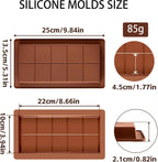 3 PCS Silicone Chocolate Bar Molds with 1 spatula,3/4 Inch Thick Non-Stick Chocolate Mold，Large Deep Cavity Chocolat Silicone Mold for Stuffed Chocolate Bars Knafeh Pistachio Chocolat