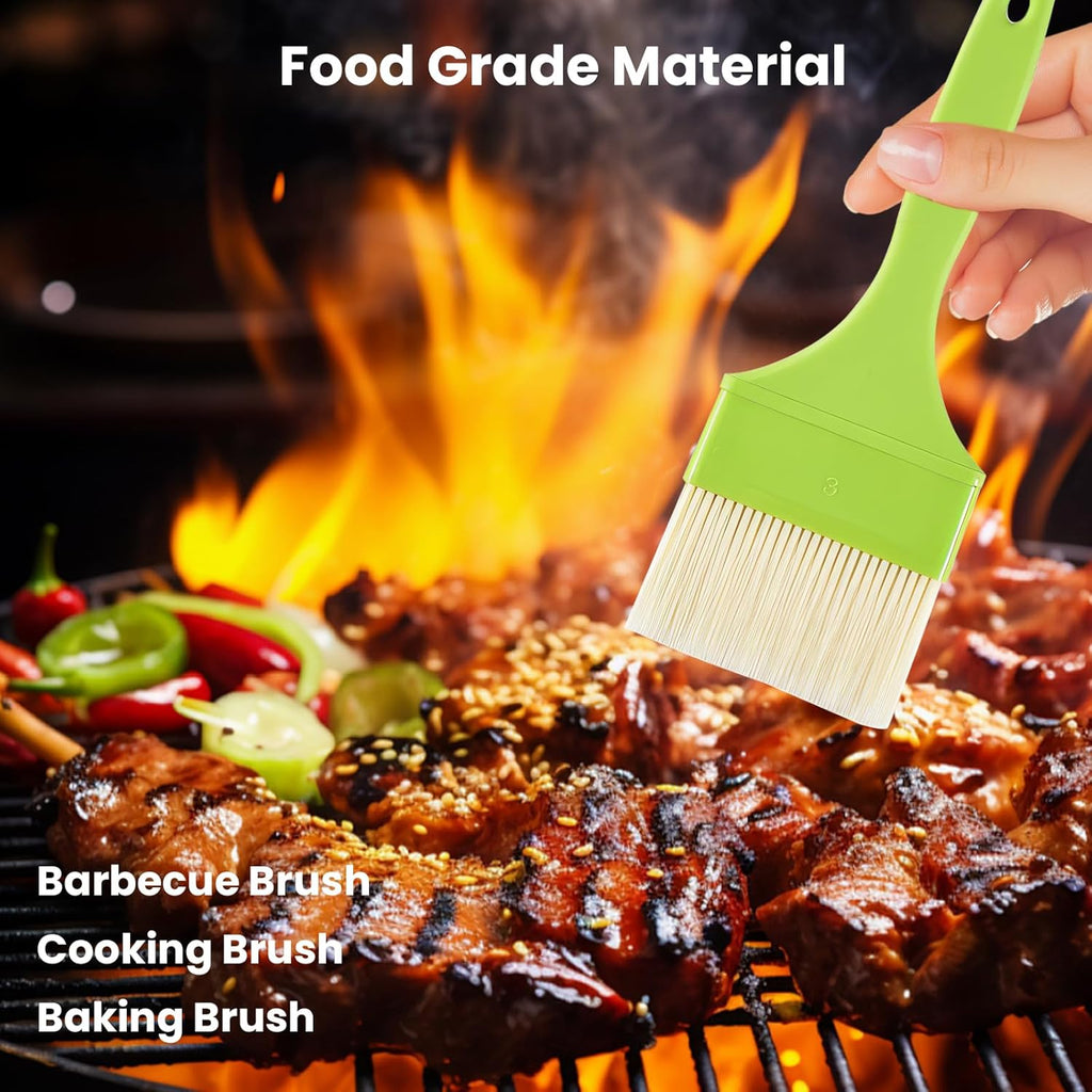 GEEKHOM Basting Brushes, Basting Pastry Baking Brush Set Heat Resistant Spread Oil Butter Sauce Marinade Meat Glazing for BBQ Grill Barbecue Baking Kitchen Cooking, Green
