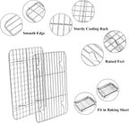 Baking Sheet with Rack Set, Yododo Set of 4 (2 Sheets + 2 Racks), Stainless Steel Cookie Sheet Baking Pan Tray with Cooling Rack, Non Toxic & Heavy Duty & Easy Clean - Size of 9 inch