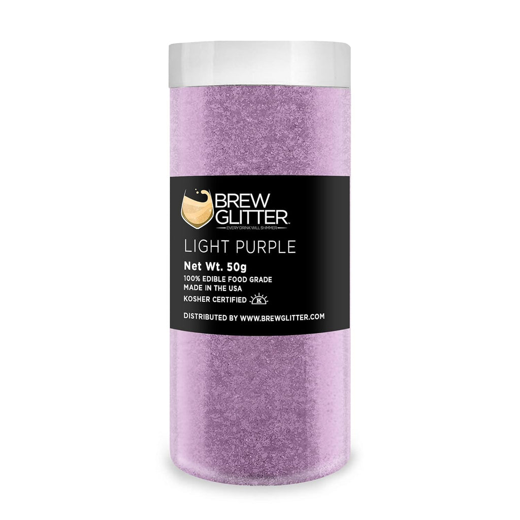 Light Purple BREW GLITTER Edible Glitter For Drinks, Cocktails, Beer, Garnish Glitter & Beverages | KOSHER & HALAL Certified | 100% Edible & Food Grade | Vegan, Gluten, Nut Free (50g, Light Purple)