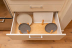 Custom Pegboard Drawer Organizer – Maple Wood – Deep Drawer Insert, Divider for Pots, Pans, Lids & Trays - Kitchen Cabinet Storage - No Cutting or Tools Needed – Made in USA