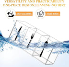 Suzile Acrylic Cutlery Storage Organizer Bin Silverware Caddy Countertop Knife Spoon and Fork Holder Kitchen 3 Section Tableware Storage Box for Cabinet Indoor Home Flatware Dining Room (Clear,M)