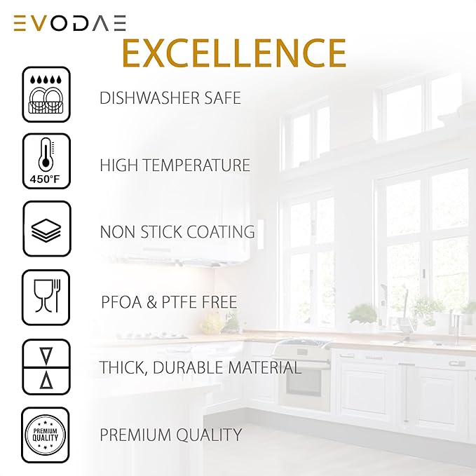 EVODAE® Popover Pans in Holiday Gift Box – Set of 2, 12 Cup (2x6) Nonstick Pro-Grade Carbon Steel Bakeware – Strong Built Metallic Cups – PFOA & PTFE Free – Great Gift for Bakers & Holiday Meals