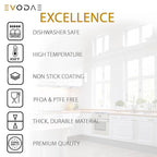 EVODAE® Popover Pans in Holiday Gift Box – Set of 2, 12 Cup (2x6) Nonstick Pro-Grade Carbon Steel Bakeware – Strong Built Metallic Cups – PFOA & PTFE Free – Great Gift for Bakers & Holiday Meals