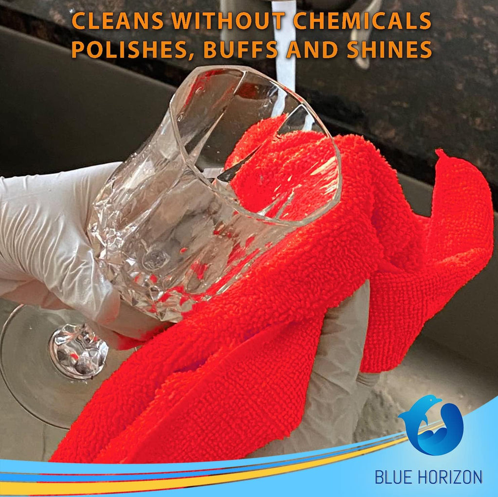 Microfiber Cleaning Towels, 3 Dozen Commercial and Household Bulk Pack, Ultra Soft Plush Wash-Cloths, Micro-fiber Detailing Cleaning Cloths for Car, Household and Commercial (Red, 16" x 16")