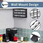 ZCDCP for K Cup Coffee Pod Holder, K Cup Holder Drawer Wall Mounted Coffee Pod Organiser (Holds 21 Coffee Pods)
