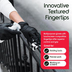 Inspire Black Nitrile Gloves | THE ORIGINAL Quality Black Gloves Disposable Latex Free | 4.5 Cooking