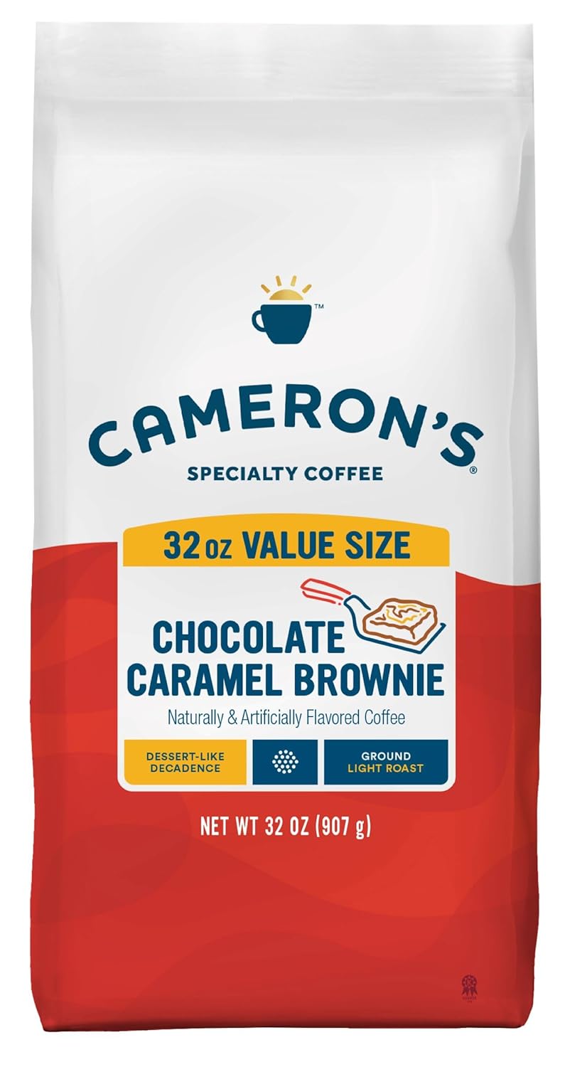 Cameron's Coffee Roasted Ground Coffee Bag, Chocolate Caramel Brownie, 32 Ounce