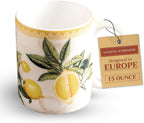 Maison d' Hermine Coffee Mug with Handles Fine Bone China Mugs Pack of One Tea Cups for Hot Beverages Cappuccino Latte Home Restaurant Office Perfect for Gift (Limoncello - Combava, 15 Ounce)