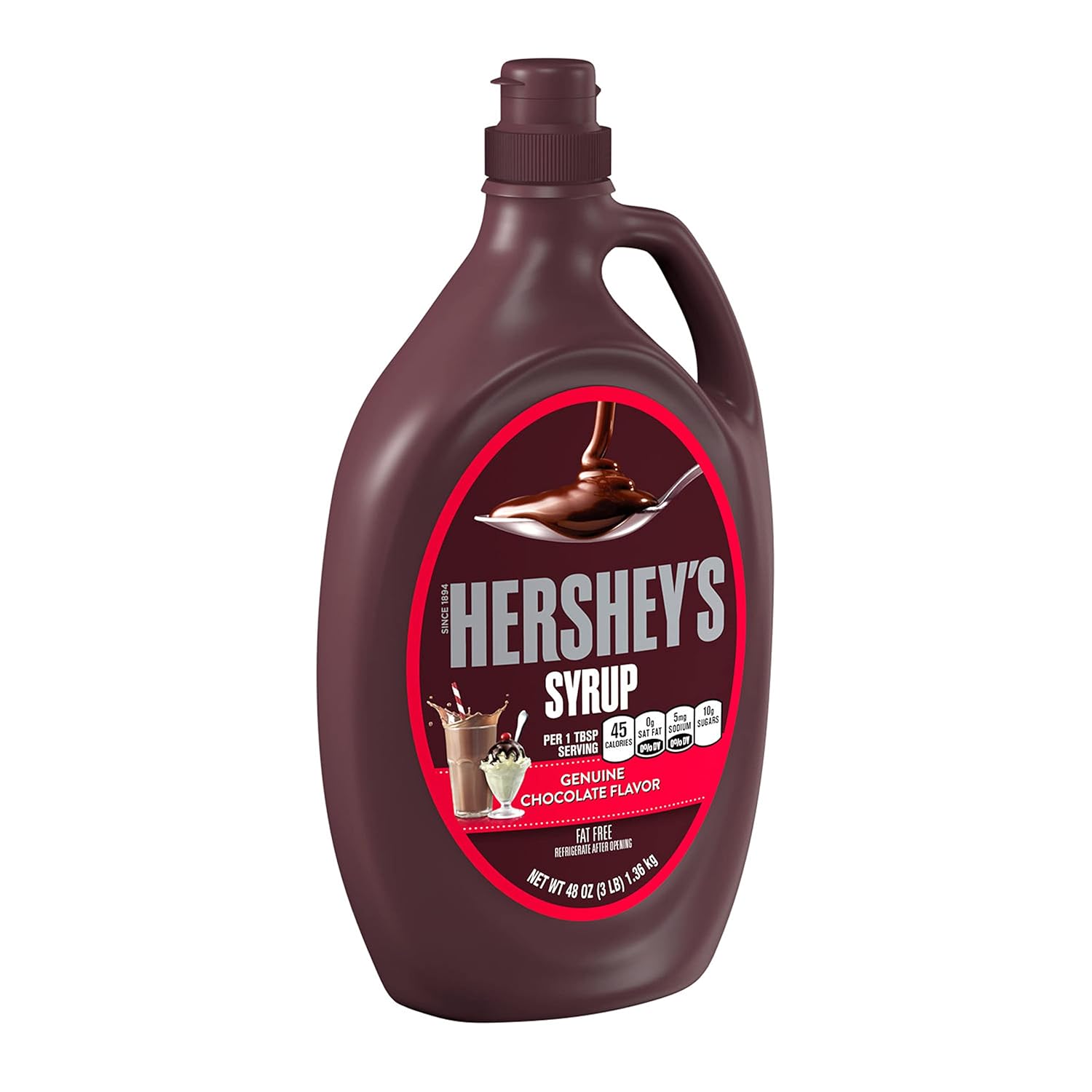 HERSHEY'S Chocolate Syrup Bulk Bottle, 48 oz