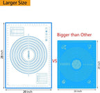 Silicone Baking Mat，Non Stick Rolling Dough with Measurements for Pie Pizza Cookies Fondant Making，Extra Thick Non Slip Silicone Pastry Mat