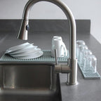 Bar Mats for Bartending - Rubber Bar Mat 18 x 12 inch - 0.4" Thick Flexible Drying Mat for Coffee Bar Kitchen Counter. Non-Slip Coffee Mat for Countertop - Coffee Bar Accessories