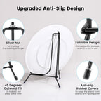 2-Pack Upgraded Anti-Slip Plate Stands for Display, 10 Inch Decorative Iron Plate Holders, Easel, Frame, Book, Card, Plaque, Picture Display Stands