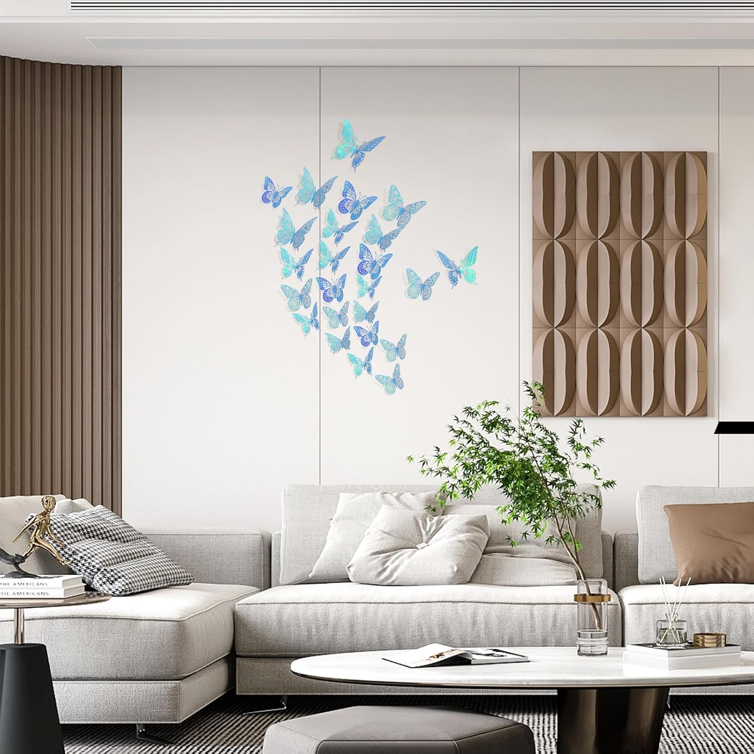 SAOROPEB 3D Butterfly Wall Decor - 48 Pcs, 4 Styles, 3 Sizes - Removable Stickers for Birthday & Party Decorations