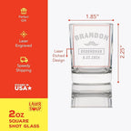 Groomsmen Shot Glasses - Personalized Wedding Party Gift or Proposal - 4 Pack