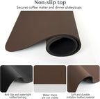 Bloss Coffee Mat, Bar Mat, Hide Stain Absorbent Drying Mat with Waterproof Rubber Back, Fit Under Coffee Maker Machine Pot Espresso Machine(12.2"x19.7", Brown)
