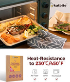 Katbite 200Pcs 12x16 In Unbleached Parchment Paper for Baking, Precut Parchment Paper Sheets, Heavy Duty Flat Baking Paper, Half Sheet Baking Sheets for Baking Cookies, Cooking, Air Fryer, Oven