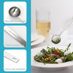 3PCS Teaspoon Measuring Spoon, 5ml/1 tsp/5 Gram Scoop, Long Handle for Cooking & Baking, Dishwasher Safe Measuring Spoon