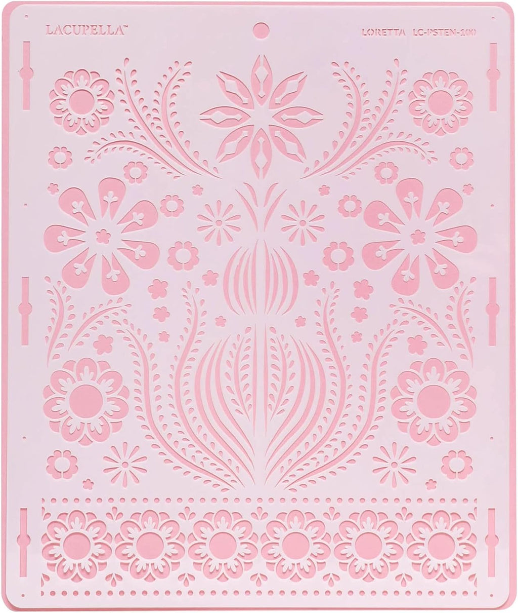 Cake Stencil for Buttercream Cake, Royal Icing, Ganache, Painting, Art and Crafts (Loretta)