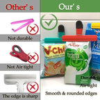 11 Pack Chip Clips Bag Clips Food Bag Clips for Food Packages Chips Storage Bags Heavy Duty Snack Kitchen Potato (3 Large, 6 Small & 2 Round, Bright Style)