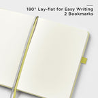 &And Per Se Dotted Journal Notebook, A5 Hardcover Bullet Dotted Journal, 160 Pages 100 gsm Thick Dotted Paper, 3 Sheets of Stickers Included - 5.7'' x 8''（Emerald）