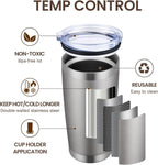 MEWAY 20oz Tumbler 4 Pack Double Wall Vacuum Insulated Travel Mug Bulk, Stainless Steel Tumblers with Lid and Straw, Durable Powder Coated Coffee Cups for Cold & Hot Drinks (Cold Gray, 4)