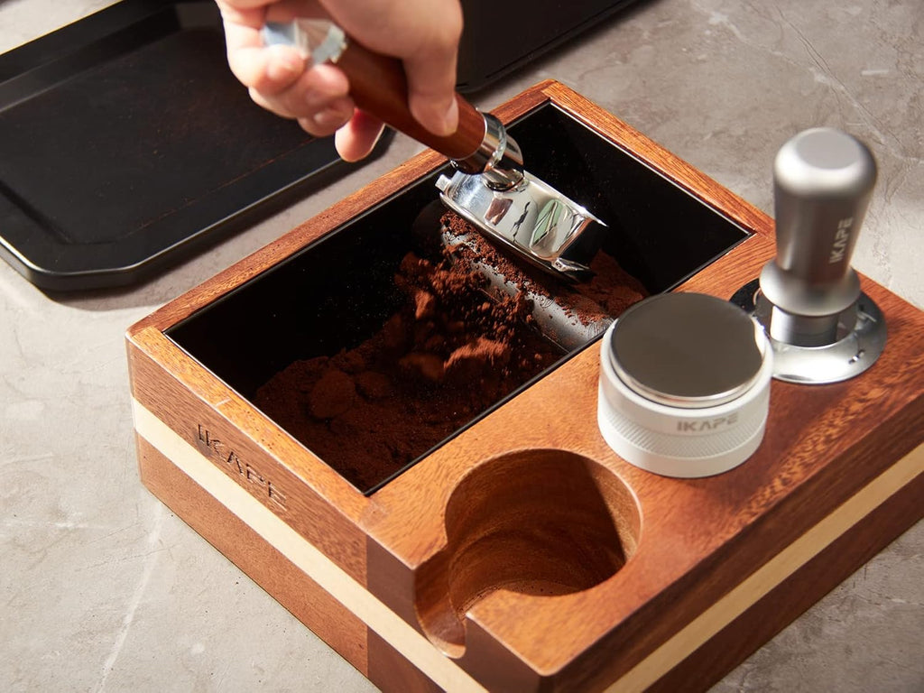 IKAPE 51mm Espresso Tamper, Premium Barista Coffee Tamper with Calibrated Spring Loaded, 100% Flat Stainless Steel Base Tamper for Espresso Machine