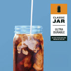 County Line Kitchen Glass Cold Brew Coffee Maker with Lid - Wide Mouth, 2 Quart (64 oz) - Heavy Duty, Leak Proof - Sun & Iced Tea Pitcher, Cold Brew Coffee, Breast Milk Storage, Water - Gray