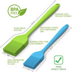 Silicone Basting Pastry Brush - Cooking Brush for Oil Sauce Butter Marinades, Food Brushes for BBQ Grill Kitchen Baking, Baster Brushes Baste Pastries Cakes Meat Desserts, Food Grade, Dishwasher Safe