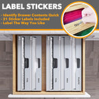 SpaceAid WrapNeat 3 in 1 Wrap Organizer with Cutter and Labels, Plastic Wrap, Aluminum Foil and Wax Bamboo Dispenser for Kitchen Storage Organization Holder for 12" Roll (Gray)