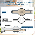 Silicone Bread Sling for Dutch Oven Liners Silicone Baking Mat Reusable Sourdough Bread Baking Supplies with Long Handle Bread Making Tools for Transfer Sourdough (1 Pc Gray Mat)