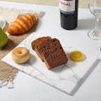 Koville Italian Natural Marble Cutting Board for Kitchen Pastry Bread Macaron Display, 12" x 8" Real Stone Slab Marble Cheese Board for Counter, Bathroom Perfume Tray Candle Plate (Arabescato)