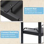 4 Pack Kitchen Cabinet Shelves Organizers, Kitchen Counter Storage Shelf Spice Rack, Expandable Length, Adjustable Height, Stackable, Sturdy 30LBS Bearing, Small Cupboard Tabletop Organizer Shelf Rack