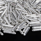 Twisweet Silver Rods Sprinkles, Edible Sugar Sprinkles for Cake Decorating, Candy Rods for Baking Cake Topper Ice Cream Cupcake Cookie Donut Decorations, Wedding Valentines Birthday Party Christmas Easter Supplies (130g/4.58oz)