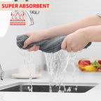 Homaxy 100% Cotton Waffle Weave Kitchen Dish Towels, Ultra Soft Absorbent Quick Drying Cleaning Towel, 13 x 28 Inches, 8-Pack, Grey