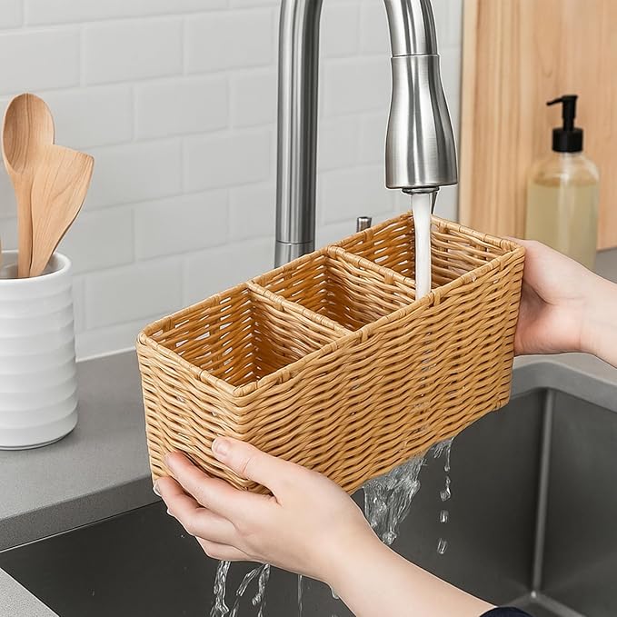 Extra Large Cooking Utensil Holder for Kitchen Counter Utensils Storage Organizer Caddy for Countertop Spatula Holder Big Utensil Crocks Jar Wicker Kitchen Tool Table Holders Decor Accessories