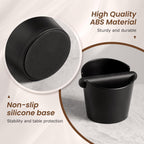VEVOK CHEF Espresso Knock Box Coffee Knock Box Espresso Bucket Knock Coffee Ground Dump Bin with Removable Knock Bar Trash Can Non-Slip Base